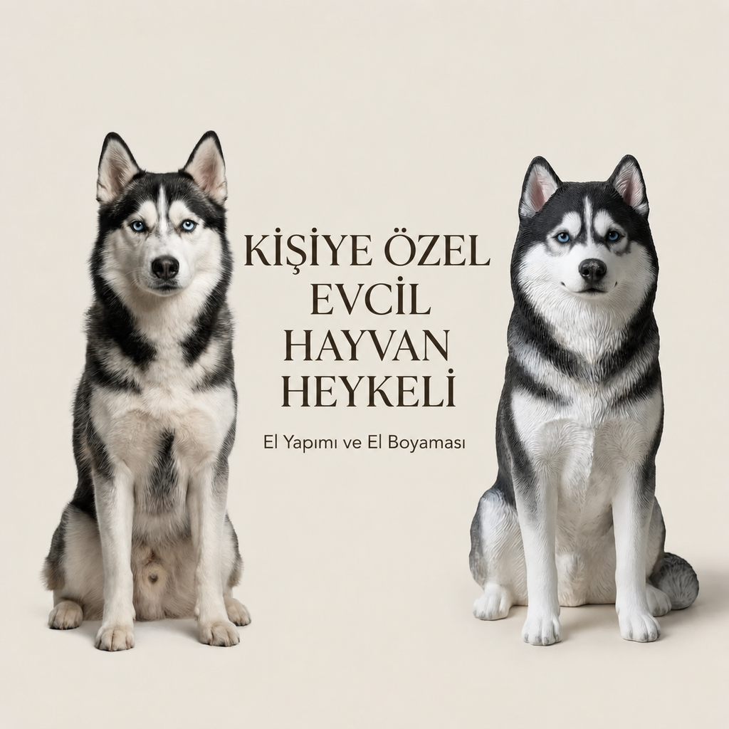 Kişiye Özel Fotoğraftan 3D Köpek Heykeli | El Boyamalı Poodle Figürü | İsimli Kaideli Pet Hediyesi