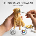 Kişiye Özel Fotoğraftan 3D Köpek Heykeli | El Boyamalı Poodle Figürü | İsimli Kaideli Pet Hediyesi