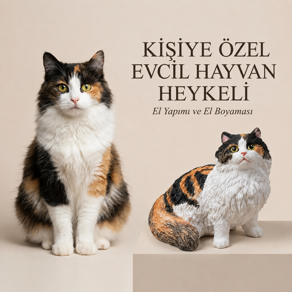 Kişiye Özel Fotoğraftan 3D Köpek Heykeli | El Boyamalı Poodle Figürü | İsimli Kaideli Pet Hediyesi