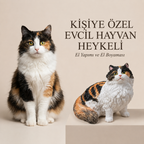 Kişiye Özel Fotoğraftan 3D Köpek Heykeli | El Boyamalı Poodle Figürü | İsimli Kaideli Pet Hediyesi