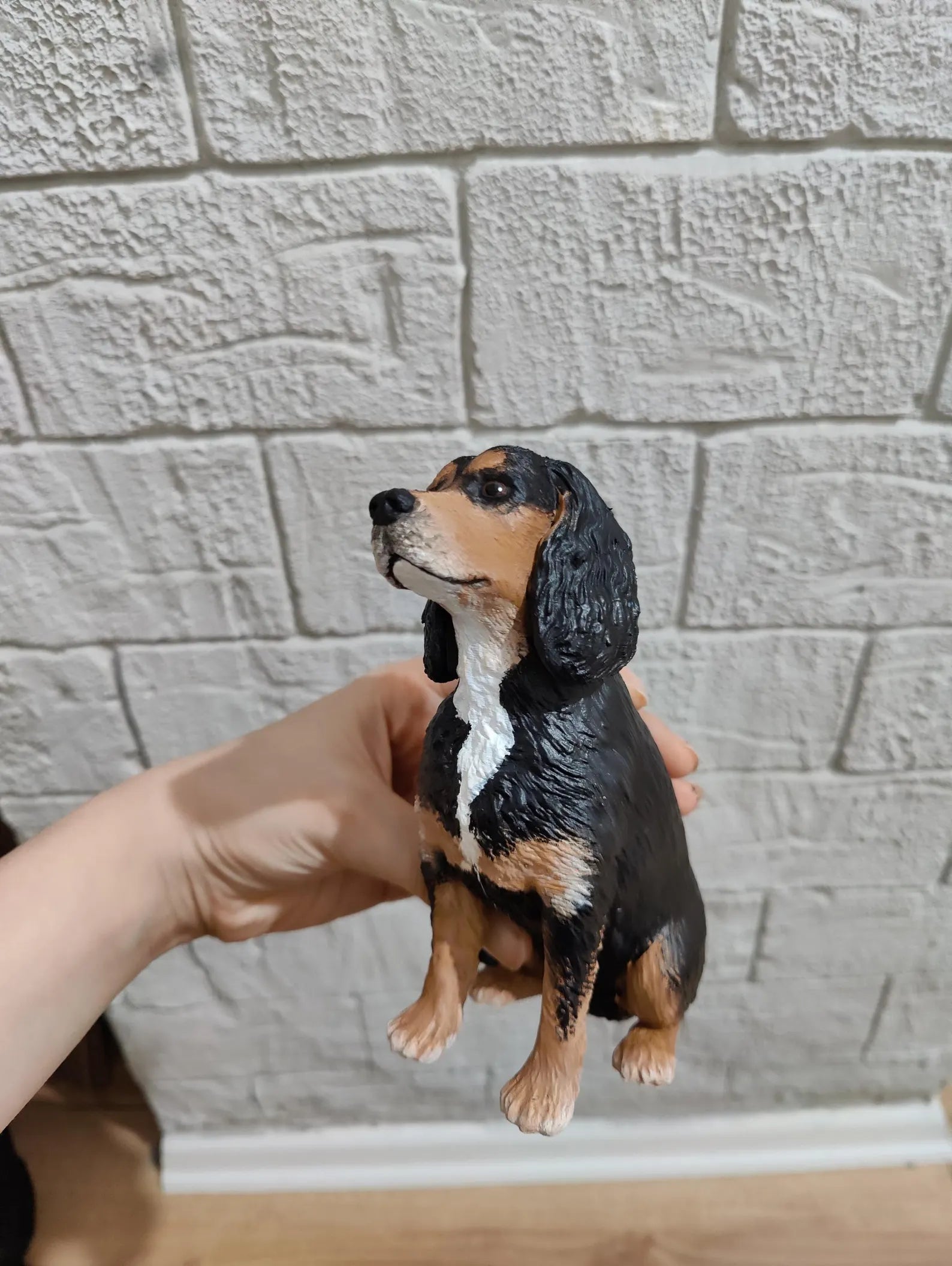 Kişiye Özel Fotoğraftan 3D Köpek Heykeli | El Boyamalı Poodle Figürü | İsimli Kaideli Pet Hediyesi