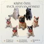 Kişiye Özel Fotoğraftan 3D Köpek Heykeli | El Boyamalı Poodle Figürü | İsimli Kaideli Pet Hediyesi